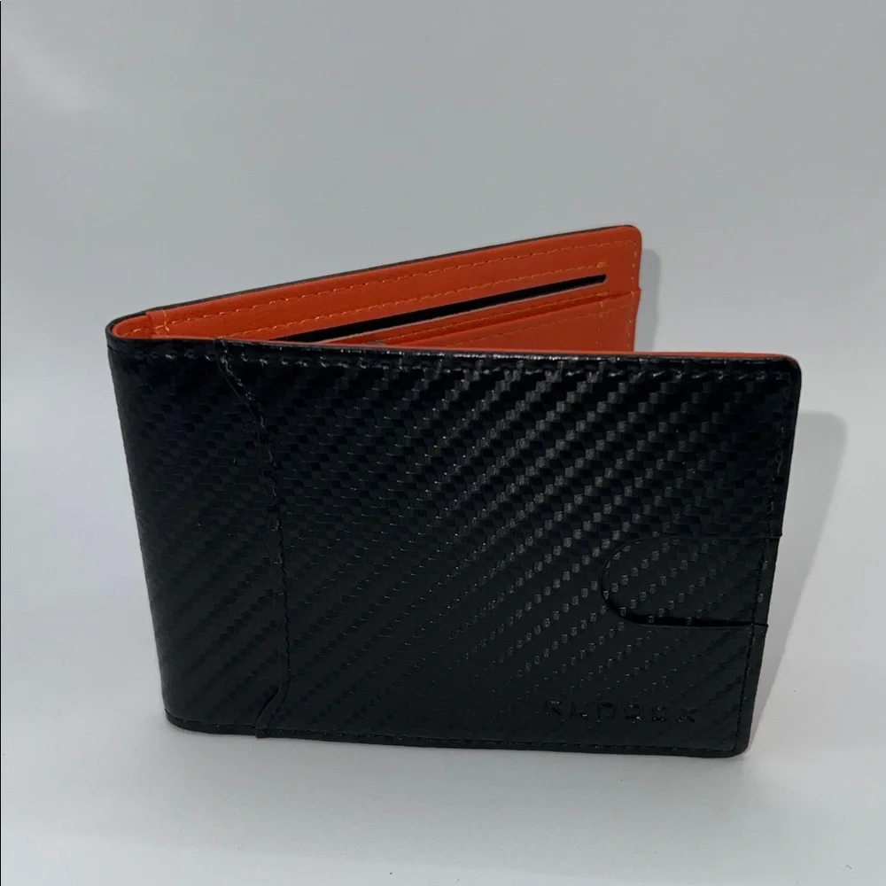 RUNBOX Slim RFID Blocking Leather Money Clip and Card Case - Picture 1 of 4
